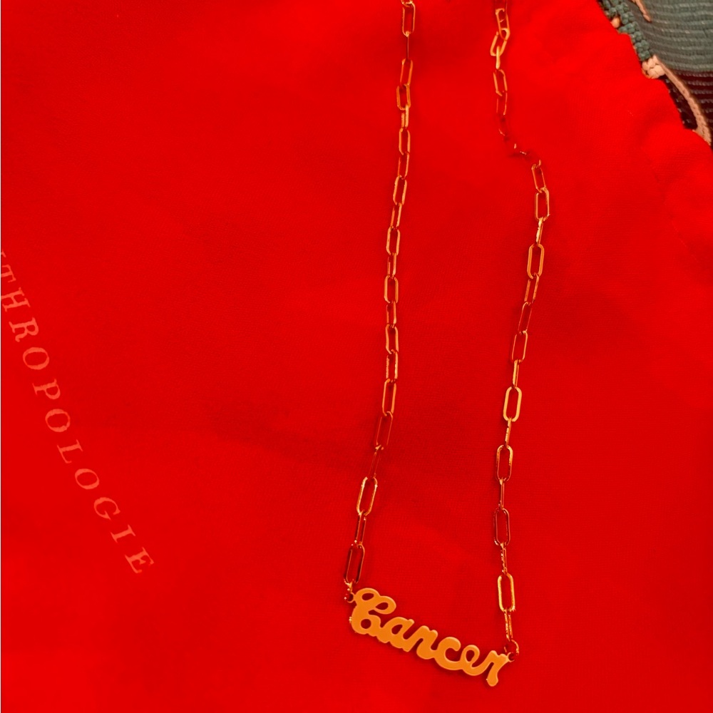 Anthropologie Gold Zodiac Necklace